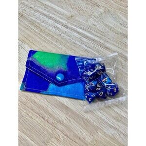 Mini Wallet + Matching Dice Set – Fun Gift for TTRPG Players - Color Splash